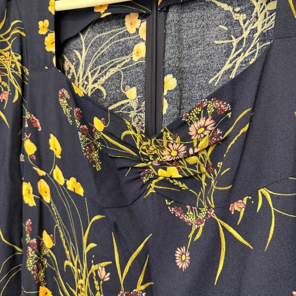 Reformation Wallflower Floral Print Crepe Midi Dress Size 6 - Picture 6 of 9